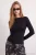 TRENDYOLMİLLA Dames Zwart Effen Lang Getailleerd Blouses