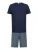 Mey Pyjama kort  marine / spar / wit
