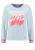 Key Largo Sweatshirt ‘ATTITUDE’  pastelblauw / neonroze / wit