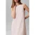 Calvin Klein Viscose Sheer Stripe Dress Mother Of Pearl