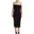 Dolce Gabbana Veter Midi Jurk Zwart