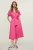Fuchsia A-lijn Midi Jurk met Riem