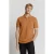 No Excess Polo Zip Pique Garment Dyed Caramel