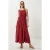 Halternek Midi Jurk met Strikdetail