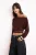 TRENDYOLMİLLA Dames Bruin Effen Lang Getailleerd Blouses