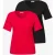 Street One Dames Basic Shirt in een 2-pack in Multicolour|Zwart|Rood