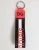 Rood-Wit DG Logo Polyester Messing Houder Sleutelhanger Sleutelschijfje