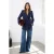 TRENDYOLMİLLA Dames Donkerblauw Effen Lang Oversized Blazers