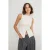 TRENDYOLMİLLA Dames Beige Effen Mouwloos Getailleerd Blouses