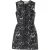 Balenciaga mini-jurk met jacquardprint in zwart katoen