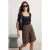 TRENDYOLMİLLA Dames Zwart Effen Kort Getailleerd Blouses