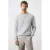 Mango Man katoenen relaxed fit gebreide trui – grijs