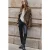 Mikuta The Black Cropped Leather Pants Black