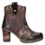 Mustang enkellaarzen met blokhak en studs – bruin