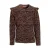 Orange Stars longsleeve met ruches Razi bruin