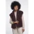 Rino & Pelle Freya.7002611 rino en pelle waistcoat chocolate bean