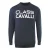 Cavalli Class groot, opvallend logo-ontwerp marineblauw sweatshirt