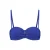 Cyell voorgevormde strapless bandeau bikinitop donkerblauw