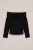 WE Fashion – Meisjes off-shoulder top – Regular fit – Zwart – Katoen –