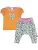 Fred’s World by GREEN COTTON Set  lichtblauw / donkeroranje / rosa / zwart