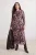 Trendyol Curve Dames Bruin Met grafische print Maxi Lang A-lijn Grote maten Jurk