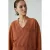 Oversized cropped sweatshirt met V-hals