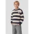 Me & My Monkey katoenen gebreide gestreepte trui – donkerblauw/ecru