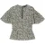 The Kooples Short Sleeved Top With Field Flowers Cutouts Green