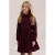 WE Fashion korte jurk met print – donkerrood/goud