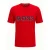 Boss T-shirt voor heren van katoen met rubberen logo (Rood)