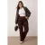 Trendyol Curve Dames Bruin Dierenprint Wijde pijp Hoge taille Grote maten Jeans