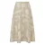 MIDI LINEN MIX A-LINE ROCHER MET VAKKEN VRUCHT COMMA