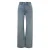 Hoge taille rechte jeans met rafelrand voor dames COMMA