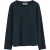Marineblauw T-shirt met lange mouwen, ronde hals en geborduurd Rigby Go-logo