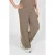 LOVE2WAIT straight high waist zwangerschaps casual broek met textuur taupe