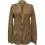 Bottega Veneta blazer met enkele rij knopen en gedetailleerde stiksels in bruin katoen