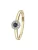 Lucardi Ring  saffier / goud / transparant