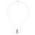 Orphelia ‘Amber’ Dames 925 Sterling Zilveren Keten met Hanger – Zilver/Zwart ZH-7092/2