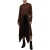 AllSaints Nadia Foil Dress Pale Cacao/black