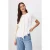 TRENDYOLMİLLA Dames Ecru Effen Kort Regular fit T-shirts