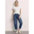 Street One Dames Shirt met ronde hals en rimpels in Wit