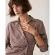 Summum 2s3532-12491 335 blouse two tone stripe small dark burgundy