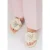 Wittchen Dames leren pantoffels met decoratieve bloemen, crème, natuurlijk leer