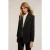 Motivi Crepe Fabric Jacket With Metal Chain Detail Black