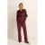 Expresso flared high waist pantalon donkerrood