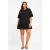 NOISY MAY Curve korte jurk met ruches Plus Size – zwart