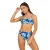Brave Soul Dames/Dames Floral High Waist Bikini Bottoms (Blauw/Wit)