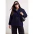 TRENDYOLMİLLA Dames Donkerblauw Effen Oversized Grote maten Jassen