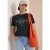 Cecil Dames Shirt met boothals en Wording Artwork in Groen