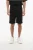 Jersey shorts met zijlogoband in zwart
